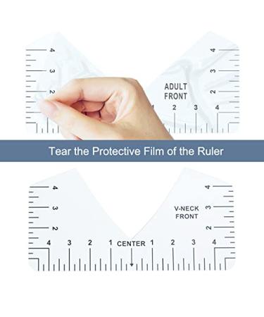 9Pcs Tshirt-Ruler Guide for Vinyl Alignment  Tshirt-Ruler for Heat Press  Tshirt-Rulers to Center Vinyl  Transparent V-Neck/Round PVC Ruler for Children Youth Adult  Front and Back Measurement (10in) Tshirt Ruler-9 Acrylic - Buy Online on GoSupps.com