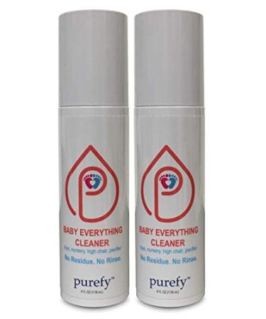 Baby Everything Cleaner. Hypoallergenic. No Residue. Unscented. No Rinse. Baby Safe cleaner for Toys Pacifier High Chair and Nursery. (On The Go 2pk)