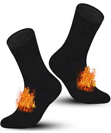 Thermal Socks for Men, 2 Pairs Heated Socks for Women, Warm Thick Extreme Cold Insulated Fuzzy Winter Boys Socks Large