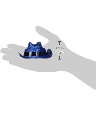 Amscan Glitter Mini Cowboy Hat - Blue | Western Party Costume Accessory - Buy Online on GoSupps.com