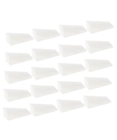 FOMIYES 20pcs Nail Sponge Esponjas Para Maquillaje Nail Polish Transfer Sponge Nail Stamping Sponge Beauty Wedges French Nail Tool Nail Art Sponge Manicure Sponge White Cosmetic Supplies