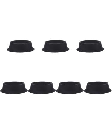 Beaupretty 7PCs Decorative Bart wet bladder hairdresser Use Black Non-Gentleman cup of simple soap stirring container Cream slip tint picks shave for 11x11cmx7pcs blackx7st