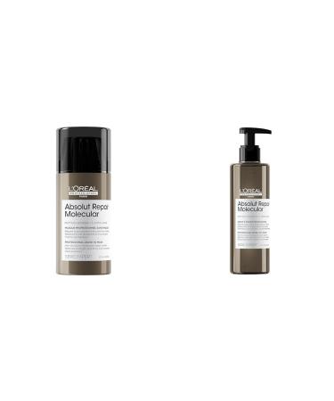 L'Or al Professionnel Leave-in for structured hair for molecular deep repair with peptide bonder and 5 amino acids series expert absolutely repair molecular 100 ml bundle with rinse-off serum 250 ml