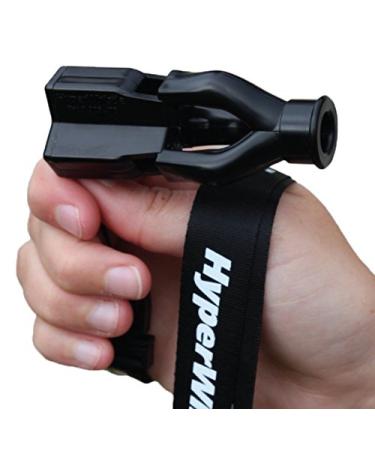 HyperWhistle The Original Worlds Loudest Whistle up to 142db Loud, Very Long Range, for Referee, Coaches, Instructors, Sports, Teachers, Life Guard, Self Defense, Survival, Emergency uses black