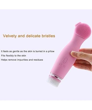 RIYAN 3In1 Silicone Cleansing Brush Deep Cleaning Remove Blackhead Acne Pore Clean Electric Face Cleaner Rose Red - Buy Online on GoSupps.com