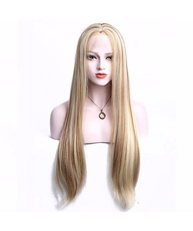 Women Synthetic Hair Wig Long Straight Hair with Baby Hair Cosplay Wig Natural Hair