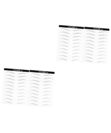 NOLITOY 4 Sheets Pairs Brow Tatoo Eyebrows Transfer Stickers Eyebrowsb Eyebrow Sticker 6d Patch Artificial