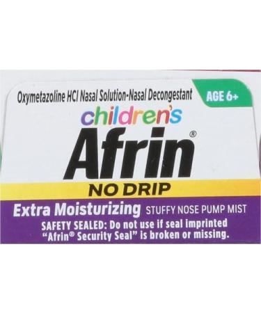 Afrin Childrens, Extra Moisturizing Stuffy Kids Nasal Spray Pump Mist, Up to 12 Hour Nasal Congestion Relief for Cold or Allergy Symptoms, for Children Ages 6 & Up, 15 mL (Pack of 2) Purple 0.5 Fl Oz (Pack of 2) - Buy Online on GoSupps.com