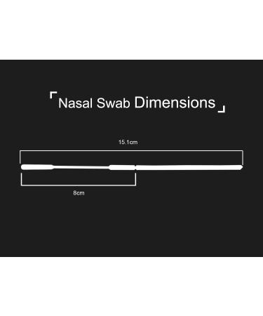 Nasopharyngeal Collection Flocked Nasal Swab - Sterile Individually Wrapped - 80mm Break Point - Nylon Tip (200 Pack) - Buy Online on GoSupps.com