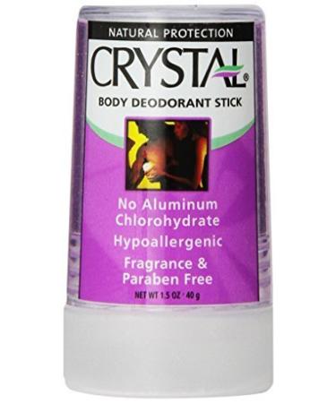 Crystal Body Deodorant Travel Stick  Unscented  1.5 Ounce