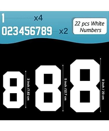 22-Piece Iron On Numbers Set (0-9) 8 Inch - Perfect for Team Uniforms - Football, Basketball, Baseball - Buy Online on GoSupps.com