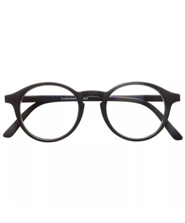 ICU Eyewear Screen Vision Blue Light Filtering - Round Matte Black
