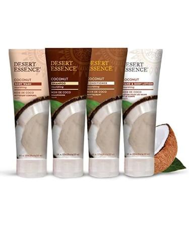 Desert Essence Coconut Shampoo 8 fl oz (Pack of 2) - Gluten Free Vegan Paraben Free - Organic Formula with Coconut, Hemp, Olive Oils, and Shea Butter - Buy Online on GoSupps.com