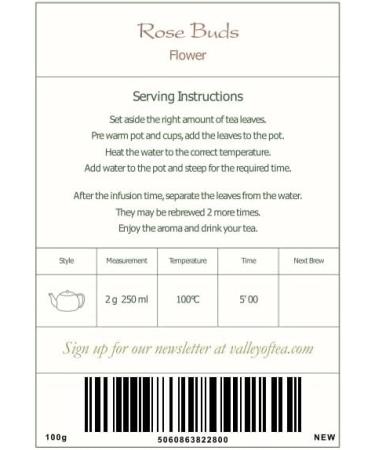 Organic Damascus Rose Buds Tea - Sweet Pink Damascena Petals - 100g - Premium Rose Blossom Infusion - Buy Online on GoSupps.com