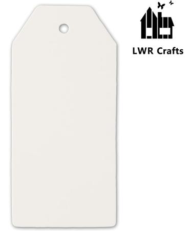 LWR CRAFTS 100 Hang Tags with Jute Twines 100ft - White, 3 3/4 x 1 3/4 Inches - Buy Online on GoSupps.com
