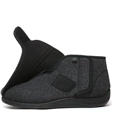 JCJNSL Adjustable Memory Foam Diabetic Health Slippers - Cozy Orthopedic House Shoes for Diabetic Arthritis and Edema - Non-Slip Winter Footwear (Black, Size 41) - Buy Online on GoSupps.com