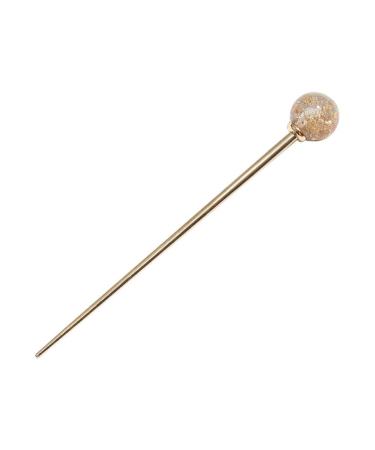 Lurrose Vintage Decor Alloy Hair Stick Simple Hair Chopstick Updo Decorative Pin for Girl Woman Hair Wedding Decor Golden