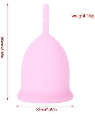Menstrual Cup Reusable Silicone Female Menstruation Cup Safety for Menstrual Lady soft menstrual period in silicone for feminine menstrual hygiene Menstrual Cups Feminine Hygiene Product (L-Pink) - Buy Online on GoSupps.com