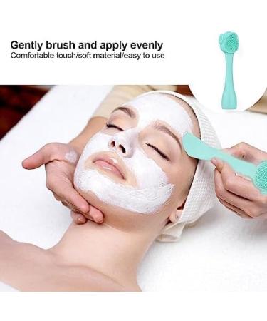 Silicone Facial Cleansing Brush - All-in-One Makeup Cleanser & Exfoliator for Cleansing, Mask Application, and Makeup Removal (Aqua) - Buy Online on GoSupps.com
