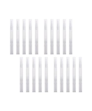 3ml Nail Twist Pens Empty Transparent Nail Oil Pen with Brush Tip Empty Cuticle Oil Pen Cosmetic Container Pen Lip Gloss Tubes for Lip gloss Nail Polish Eyelash Growth Liquid (20pcs)