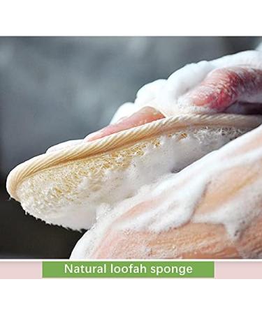 Beisela Exfoliating Loofah Back Body Scrubber - Natural Bath Sponge Pads for Face, Back & Body - Eco-Friendly Non-Toxic Loofah for Women and Men - Buy Online on GoSupps.com