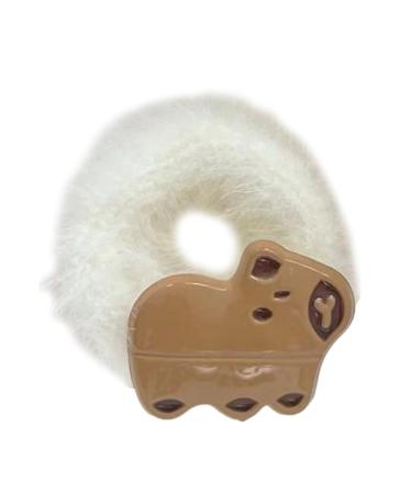 Limtula Cute Hair Tie Flat Clips Hairpin Style Fun Animal Headdress Bunches Accessories Funny Capybara Cute Headdress Hair ring