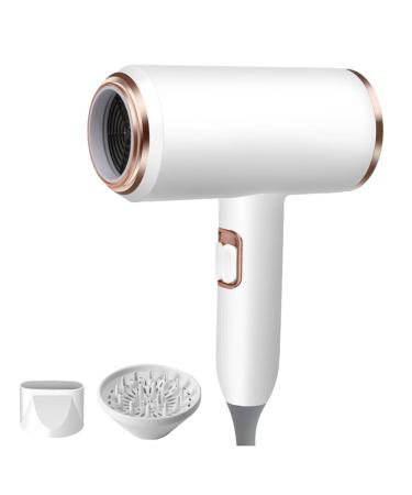 Professional Hair Dryer 1800W Ionic Hairdryer Travel Hair Dryer Hot and Cold Wind Constant Temperature Hair Care for a Frizz Free Shine Quick Drying Low Noise Lightweight Suitable for Family Travel