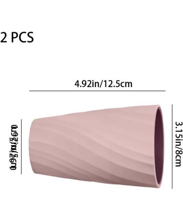 HUAZEXINX 2 Pcs Unbreakable Plastic Toothbrush Cups for Family Travel - Portable Bathroom Holders (370ml) - Buy Online on GoSupps.com