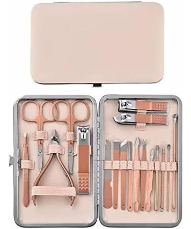 Manicure Set Tools Nail clippers set complete set of nail clippers set box oblique mouth nail clippers pedicure tool ear pick artifact Nail Clippers(Gold 12 pieces) - Buy Online on GoSupps.com