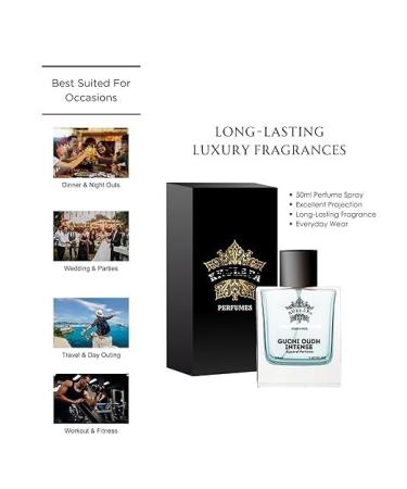 EMS Guchi Oudh Intense Perfume For Men | Woody Aromatic Fragrances | Long Lasting Mens Perfume | Fragrance Sutaible for Any Occasion | Gift For Him 50ml 1.7fz ol - Buy Online on GoSupps.com