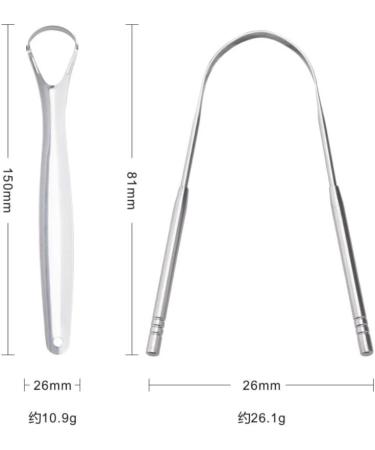 Seasaww 2x Tongue Cleaner - Portable Stainless Steel Tongue Scraper for Fresh Breath | International Shipping - Buy Online on GoSupps.com