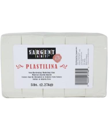 Sargent Art Plastilina Modeling Clay White 5 lb - Non-Hardening, Non-Toxic, Long Lasting - Ideal for Kids, Beginners, and Artists - Buy Online on GoSupps.com
