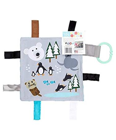 Baby Jack & Co 8x8  Polar Lovey Tag Toys for Babies - Baby Crinkle Toys - Crinkle Toys for Baby - Soft & Safe - Learn Shapes & Colors - Ideal Baby Toy - BPA Free w/Stroller Clip