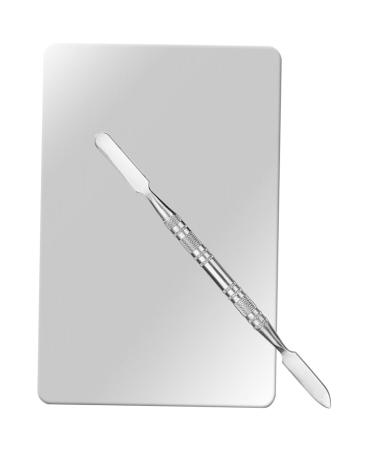 NOLITOY Palette de Maquillage Inox Portable avec Spatule L g re et Facile Nettoyer Outil Professionnel pour Artistes et Amateurs de Maquillage