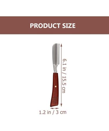 Minkissy Wooden Cutthroat Razor - Premium Red Sandalwood Straight Razor for Men | Manual Razor Knife for Precision Grooming - Buy Online on GoSupps.com