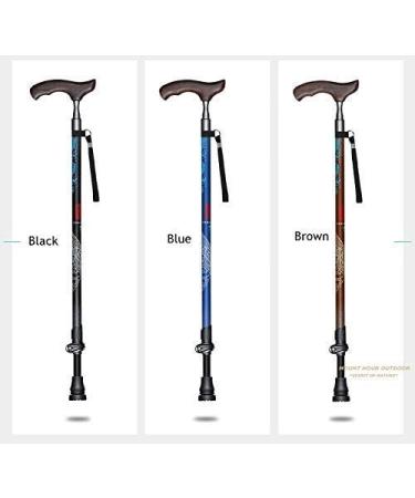 Carbon Fiber Wood T Handle Walking Sticks for Tourism Cane Trekking Nordic Walking Pole Hiking Crutches Ultralight Only 219G Crutches Blackpure - Buy Online on GoSupps.com