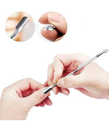 Stainless Steel Dual Head Nail Gel Polish Remover Tool and Cuticle Pusher - 1pcs - Buy Online on GoSupps.com