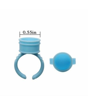 100pcs Blue Lash Glue Rings - Eyelash Glue Holder & Cups for Extensions - Premium Quality - Buy Online on GoSupps.com