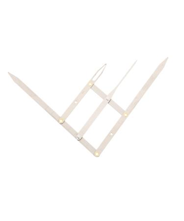 Mobestech 2 Pcs Second Generation Scale Make up Kit Molds Kits Eyebrow Positioning Tool Stainless Steel Metal 25x5x0.6cmx2pcs Silverx2pcs