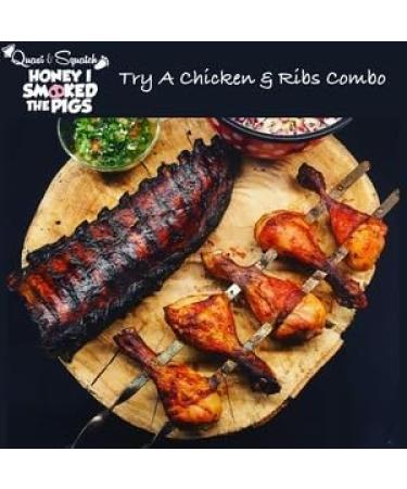 BBQ Rub Gift Set by Quasi & Squatch -Chicken Clucker & Meat And Two Veg - (Chicken & All Purpose Rub) | Meat Seasoning and Spices | Perfect Blend of Spice for BBQ and Grill | Twin Pack - Buy Online on GoSupps.com