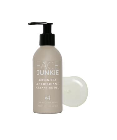 Face Junkie Cleansing Oil Green Tea Antioxidant Deep Cleansing Re-Cleanser for Face Make up Remover 150ml