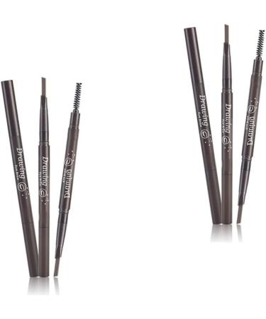 NOLITOY 2pcs 2 1 Eyebrow Pen Brow Brush Eyebrow Pencils Double Head Makeup Tools To Rotate - Buy Online on GoSupps.com