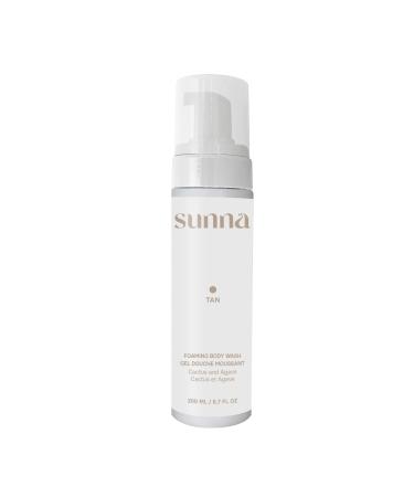 SunnaTan Cactus & Agave Foaming Body Wash by Sunna - Hydrating Cleanser - Packed with Antioxidants - Tan-Friendly Formula - Made in Canada - 200ml