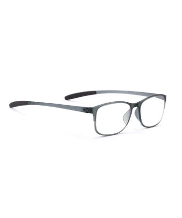 Blue light blocking reading glasses radiation -safe glasses for men women rectangular full edge glasses (color: gray size: 1.0) 1.0 gray