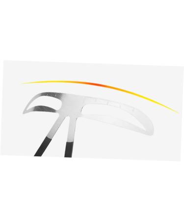 Ipetboom 2pcs Assistant Shaper Stencil Three-point Eyebrow Ruler Template Balance Ruler Stainless Steel Miss - Buy Online on GoSupps.com