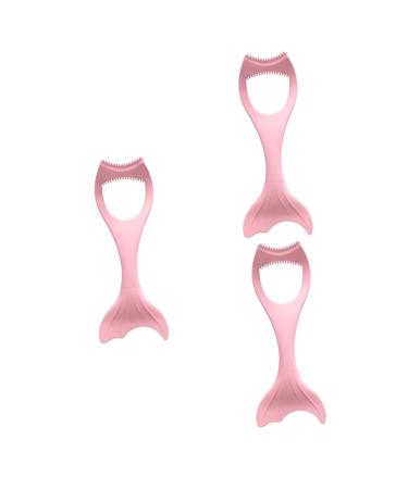 DOITOOL 3pcs Eyeliner Auxiliary Artifact Eye Shadow Eyeshadow Aids Silicone Eyeliner Tool Cosmetic Makeup 15X4.5CMx3pcs Pinkx3pcs