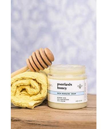 Psoriasis Honey Skin Renewing Cream - Intense Moisturizing for Dry, Itchy Skin | Fast Absorbing Cream with Salicylic Acid and Restorative Oils | Psoriasis Relief | 4oz - Buy Online on GoSupps.com