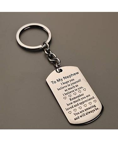 Inspirational Keychain for Nephew - Gift from Aunt & Uncle | Birthday & Christmas Present - Buy Online on GoSupps.com
