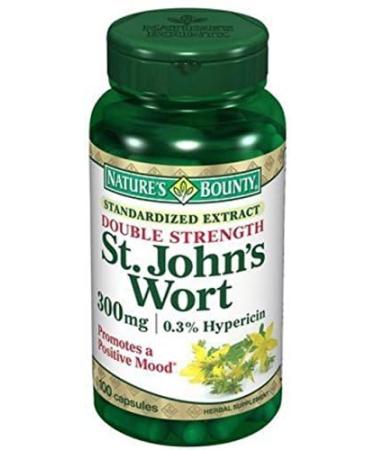 Nature's Bounty St. John's Wort 300 mg Capsules 100 ea (Pack of 4)