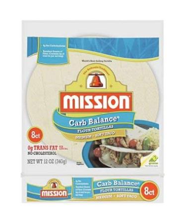 Mission Foods Carb Balance Flour Tortillas (8 ct., 12 oz.) (pack of 6) 12 Ounce (Pack of 48)